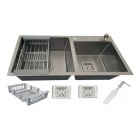 Cuba Gourmet Dupla Quadrada 78x43cm em aço inox - Construinox